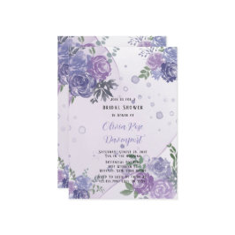 Periwinkle Lila Peony Alcohol Bläck Möhippa Inbjudningar