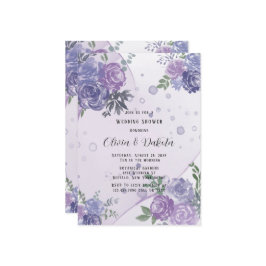 Periwinkle Lila Peony Alcohol Bläck Möhippa Inbjudningar