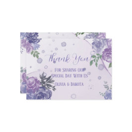 Periwinkle Lila Peony Alcohol Bläck - tack ditt ko Inbjudningar