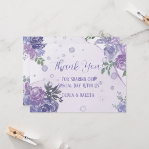 Periwinkle Lila Peony Alcohol Bläck - tack ditt ko Inbjudningar