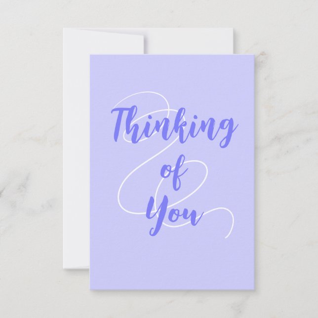 Periwinkle Lila Thinking Card Tack Kort (Framsida)