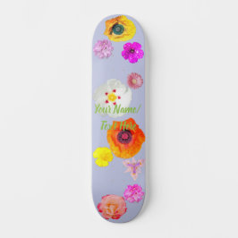 Periwinkle Livlig Blommix Skateboard