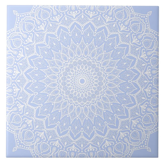 Periwinkle Mandala - Bora in Juniper Berry Kakelplatta (Framsidan)