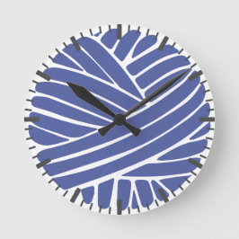 Periwinkle Minimal Modern Yarn Boll Round Clock Rund Klocka