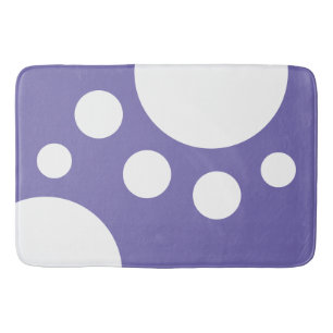 Periwinkle : Modern punkter i vitt Badrumsmatta
