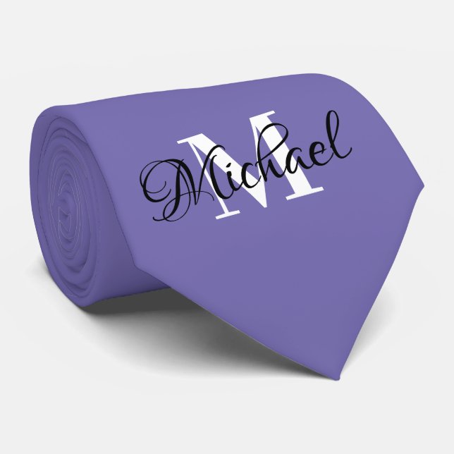 Periwinkle Monogram Necktie Slips (Rullad)
