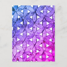 Periwinkle Mosaic Flower of Life