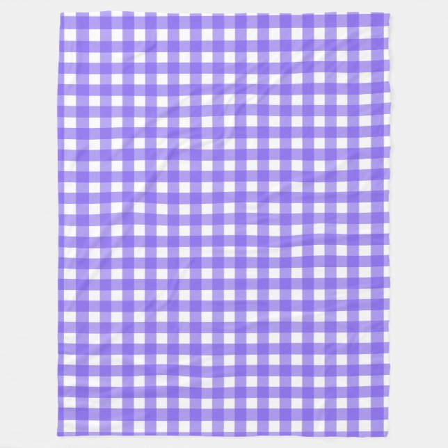 Periwinkle och white gingham fleecefilt (Framsidan)