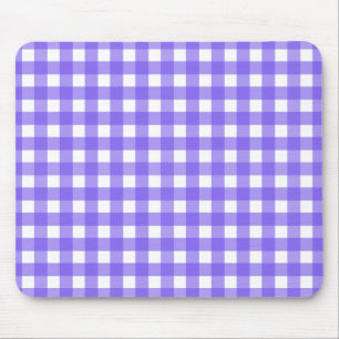Periwinkle och white gingham musmatta
