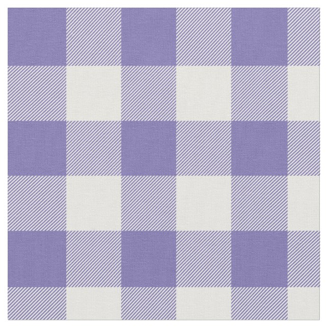 Periwinkle och White Gingham Play Tyg (Närbild)