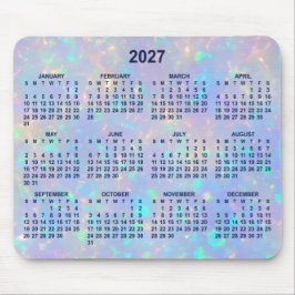 Periwinkle Opal Ombre År 2027 Kalender Musmatta