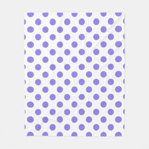 Periwinkle polka dots fleecefilt
