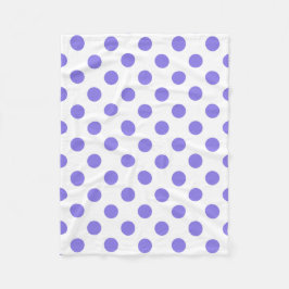 Periwinkle polka dots fleecefilt