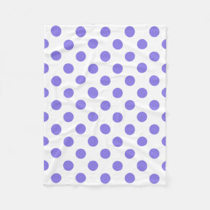 Periwinkle polka dots fleecefilt