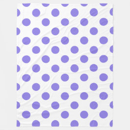 Periwinkle polka dots fleecefilt
