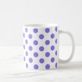 Periwinkle polka dots kaffemugg