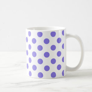 Periwinkle polka dots kaffemugg