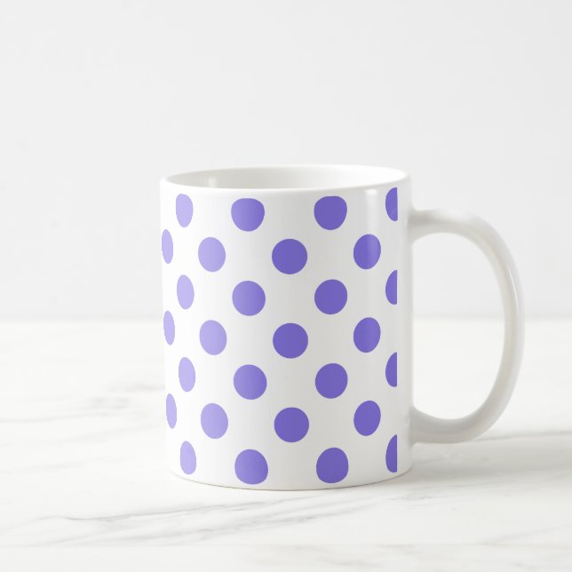 Periwinkle polka dots kaffemugg (Höger)
