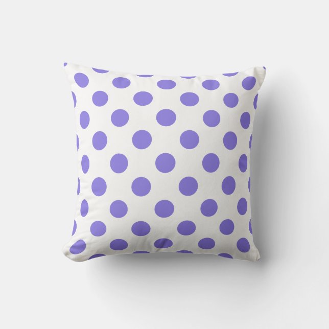 Periwinkle polka dots kudde (Framsida)