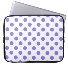 Periwinkle polka dots laptop fodral