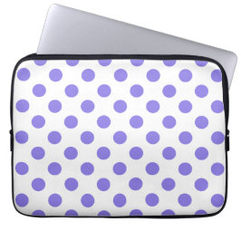 Periwinkle polka dots laptop fodral
