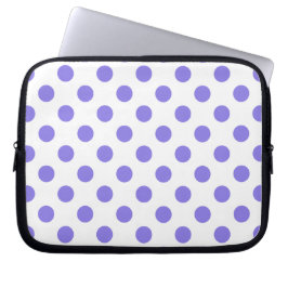 Periwinkle polka dots laptop fodral