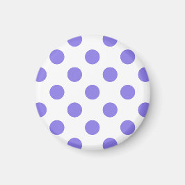 Periwinkle polka dots magnet