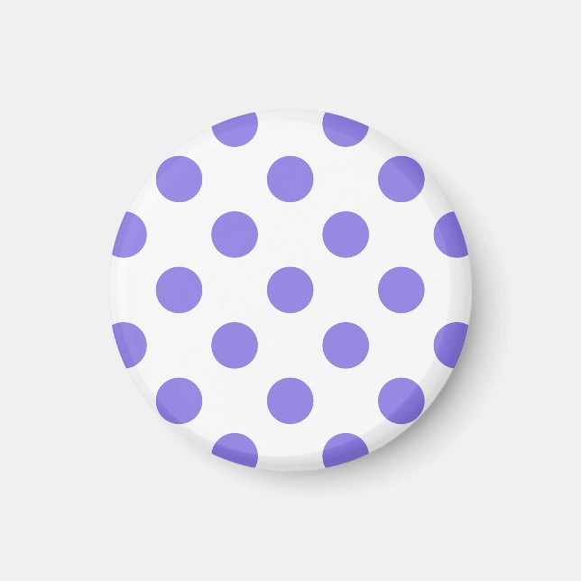 Periwinkle polka dots magnet (Framsidan)