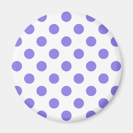 Periwinkle polka dots magnet