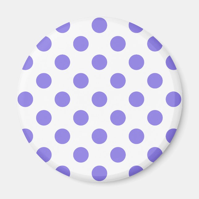 Periwinkle polka dots magnet (Framsidan)