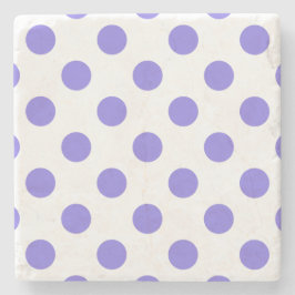 Periwinkle polka dots underlägg sten