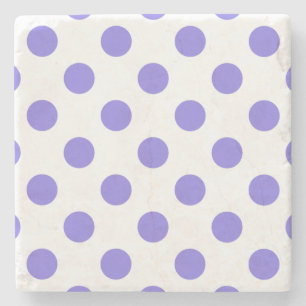 Periwinkle polka dots underlägg sten