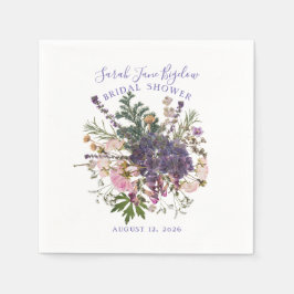 Periwinkle Pressed WildblomBoho Möhippa Pappersservett