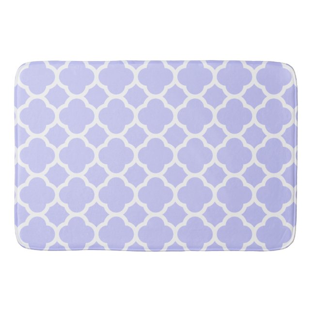 Periwinkle Quatrefoil Mönster Badrumsmatta (Framsidan)