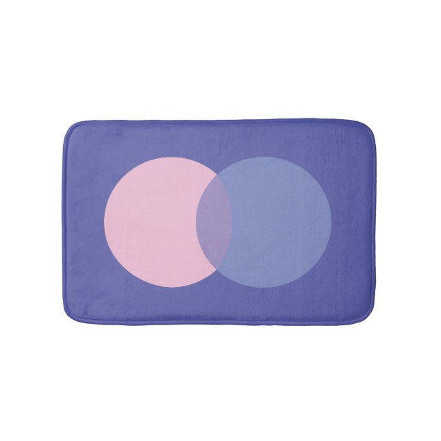 Periwinkle & Rosa Badrumsmatta (Framsidan)
