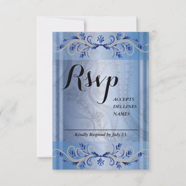 Periwinkle RSVP-kort OSA Kort (Framsida)