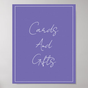 Periwinkle Simple Elegant Möhippa Bröllop Poster