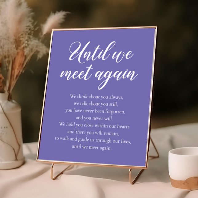 Periwinkle tills vi träffas igen Bröllop Memorial Poster (Skapare uppladdad)