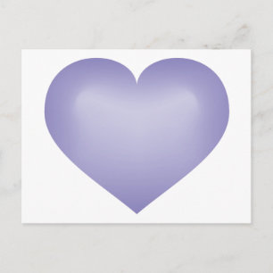 Periwinkle tonade hjärta vykort
