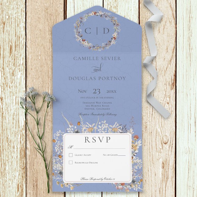 Periwinkle-Vintagen Romantic Wildblomma No Dinner (Skapare uppladdad)