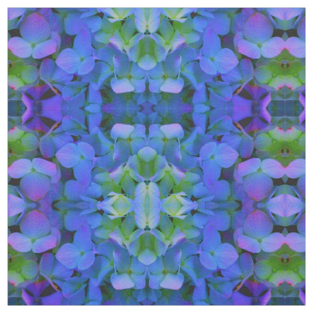 Periwinkle violet blue hydrangeas - romantisk blom tyg (Provkarta)