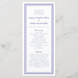 Periwinkle Vit Vigestund Ceremoni Modern Program