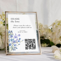 Periwinkle Wildblomme QR-kodens fotodelningskort