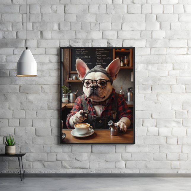 Perk Up-Valp: Frenchie Pub Brew Poster (Skapare uppladdad)