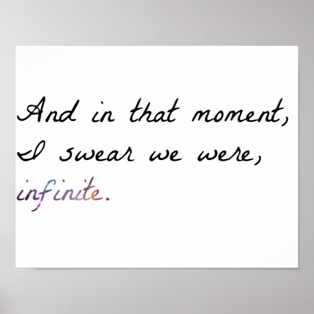 Perkerna för att vara en Wallblomstercitat Poster (Framsidan)