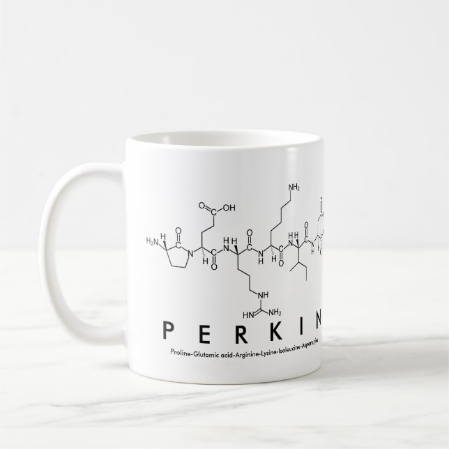 Perkin peptide namn mugg (Vänster)