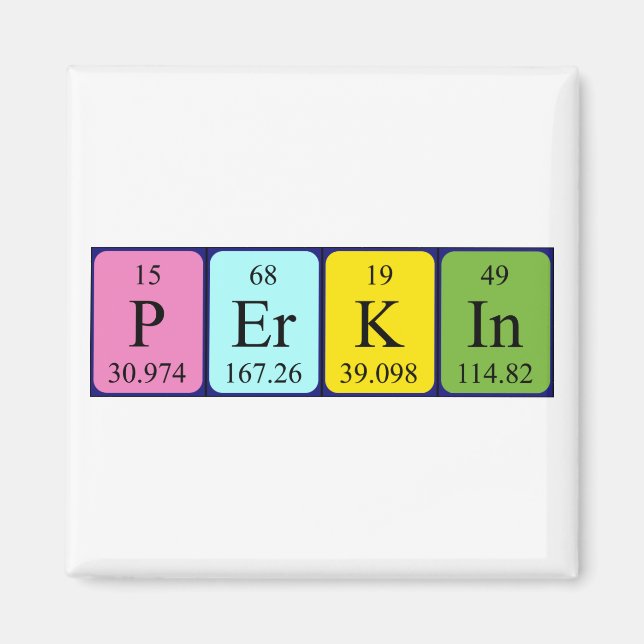 Perkin Periodisk bord namn magnet (Framsidan)