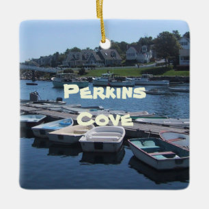 Perkins Cove in Ogunge, Maine Julgransprydnad Keramik