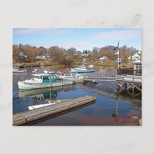 Perkins Cove, Maine - vykort (Framsida)