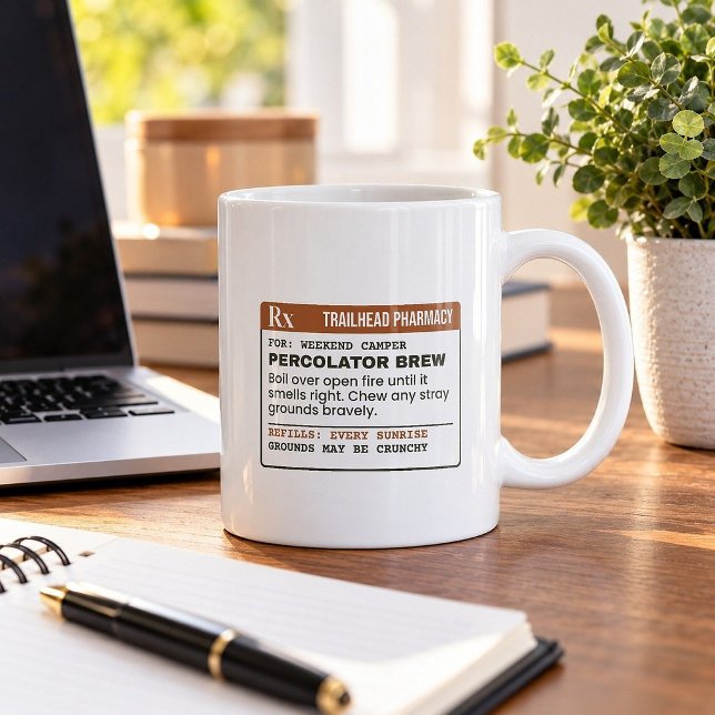 Perkolator Brygg Tugga Kaffesumpen Modigt Mugg (Skapare uppladdad)